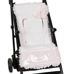 Lightweight chair cushion covers Harness Line Rosa