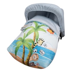 Saco grupo 0 raincoat com capuz e cobre harness praia