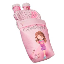 Waterproof bag chair with Mittens and Cover Girl Beauty Harness