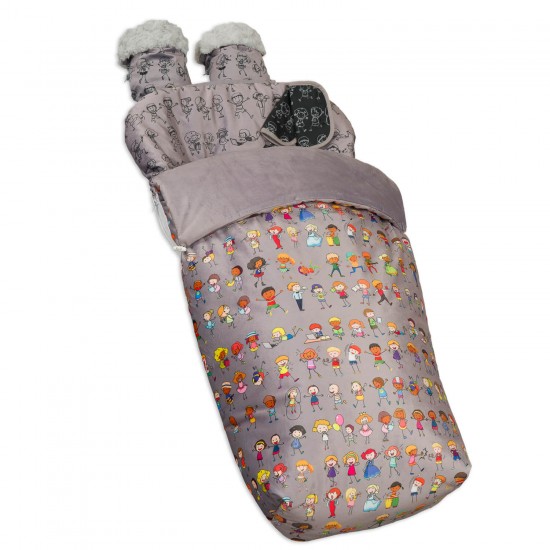 Cadeira de saco impermeável com mittens e tampas harness childs