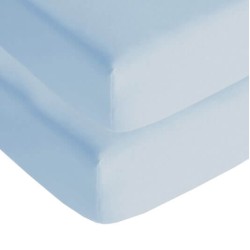 Lot 2 Bottom sheets 100% cotton. Adjustable with Goma. (Celestial, Cot 60x120)