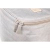 Bolsa de toalete redonda de biscoito cinza