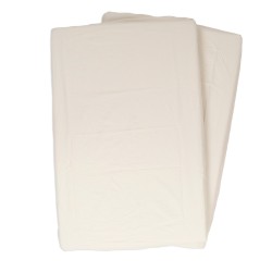 Set of 2 fitted sheets 100% Cotton. Adjustable with rubber. (Beige, Crib 60 x 120)