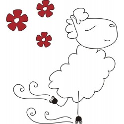 Decorative vinyl Sheep patin