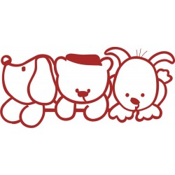 Decorative Vinyl Baby 3 bears