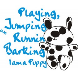 Decorative Vinyl Baby Bear Running