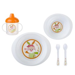 5 piece dinnerware Orange Jungle Pocket SARO