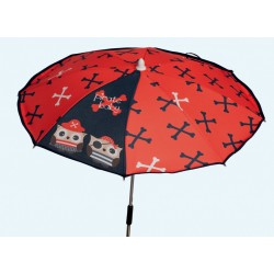 Cadeira guarda-chuva vermelho piratas