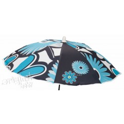 Flores cadeira guarda-chuva azul-turquesa