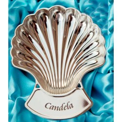 Baptismal shell banhado em prata