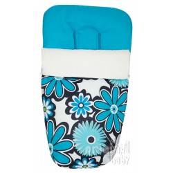 Footmuff flores turquoise