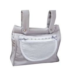 Gray leatherette baby breadbox Bombón