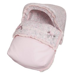 Saco do bebê porta rosa caramelo (incluindo telhado)